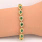 14K Yellow Gold Emerald & Diamond Bracelet • 16.44g • 2.2–2.5ct Emeralds