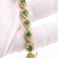 14K Yellow Gold Emerald & Diamond Bracelet • 16.44g • 2.2–2.5ct Emeralds