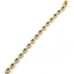 14K Yellow Gold Emerald & Diamond Bracelet • 16.44g • 2.2–2.5ct Emeralds