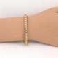 18K Yellow Gold Diamond Tennis Bracelet • 23.31g • 35 Natural Diamonds