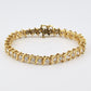18K Yellow Gold Diamond Tennis Bracelet • 23.31g • 35 Natural Diamonds