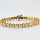 18K Yellow Gold Diamond Tennis Bracelet • 23.31g • 35 Natural Diamonds