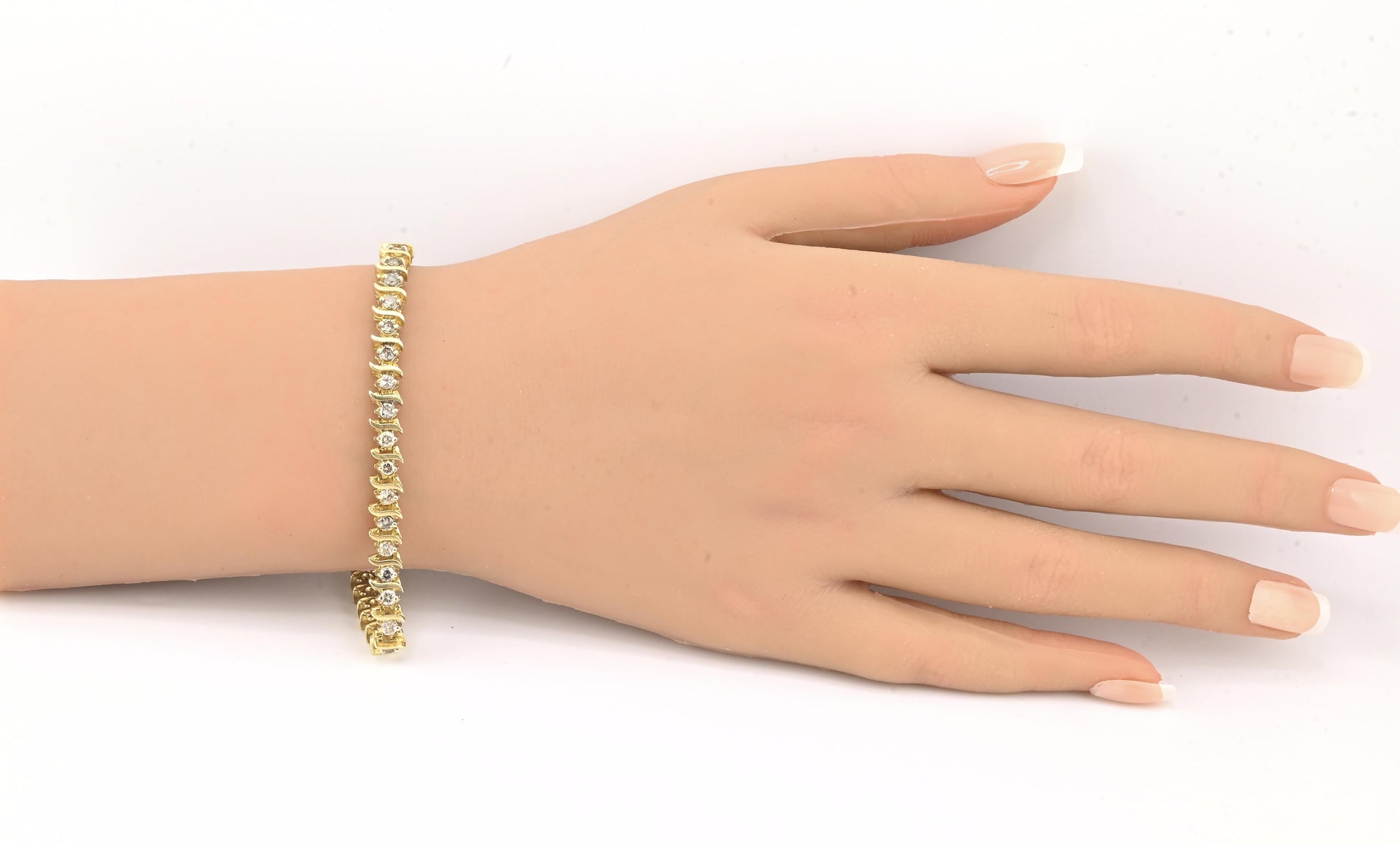 14K Yellow Gold Diamond Tennis Bracelet • 16.20g • ~2.65–2.80ct Natural Diamonds