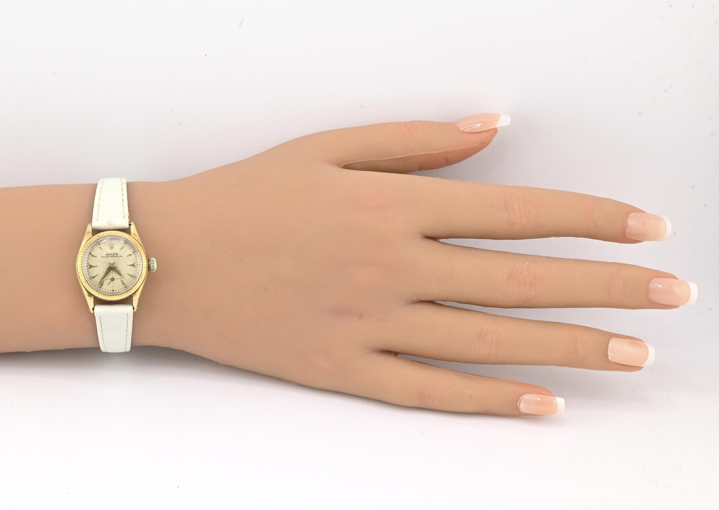 Vintage Rolex Oyster Perpetual Ladies 6509 • 14K Yellow Gold • Honeycomb Dial