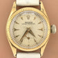 Vintage Rolex Oyster Perpetual Ladies 6509 • 14K Yellow Gold • Honeycomb Dial