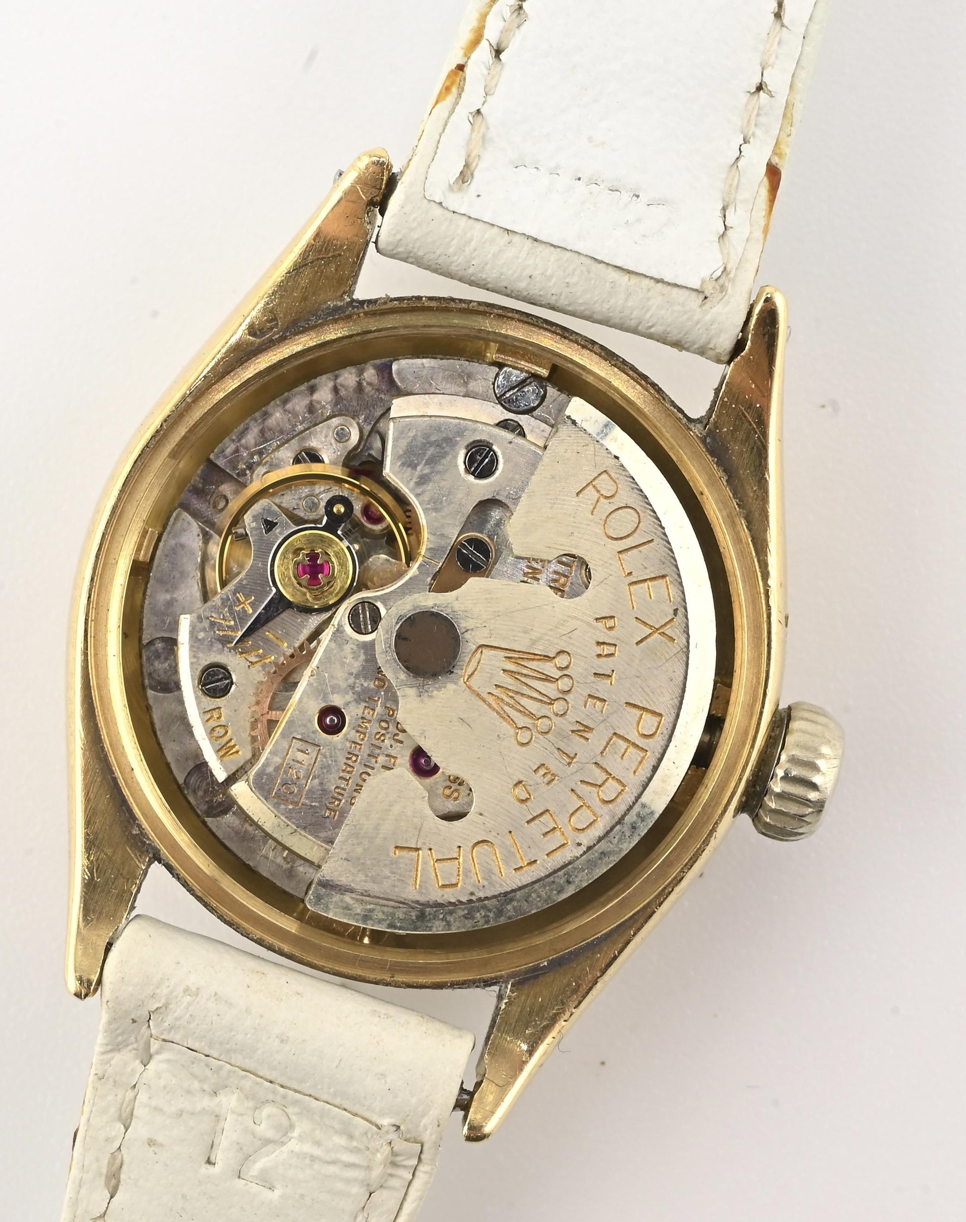 Vintage Rolex Oyster Perpetual Ladies 6509 • 14K Yellow Gold • Honeycomb Dial