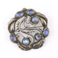 Georg Jensen Sterling Silver Moonstone Brooch • Art Nouveau Style • 17.39g