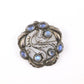 Georg Jensen Sterling Silver Moonstone Brooch • Art Nouveau Style • 17.39g