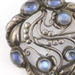 Georg Jensen Sterling Silver Moonstone Brooch • Art Nouveau Style • 17.39g