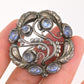 Georg Jensen Sterling Silver Moonstone Brooch • Art Nouveau Style • 17.39g