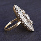 14K White & Yellow Gold Ring with 1.67 Carats of Natural Diamonds, Size 6