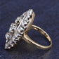 14K White & Yellow Gold Ring with 1.67 Carats of Natural Diamonds, Size 6
