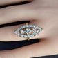 14K White & Yellow Gold Ring with 1.67 Carats of Natural Diamonds, Size 6