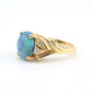 GIA Certified 2.40ct Natural Black Opal & Diamond Ring 14K Yellow Gold