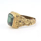 Victorian Style 14K Gold Ring with GIA Certified Green Spinel