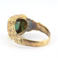 Victorian Style 14K Gold Ring with GIA Certified Green Spinel