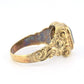 Victorian Style 14K Gold Ring with GIA Certified Green Spinel