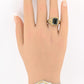 Victorian Style 14K Gold Ring with GIA Certified Green Spinel