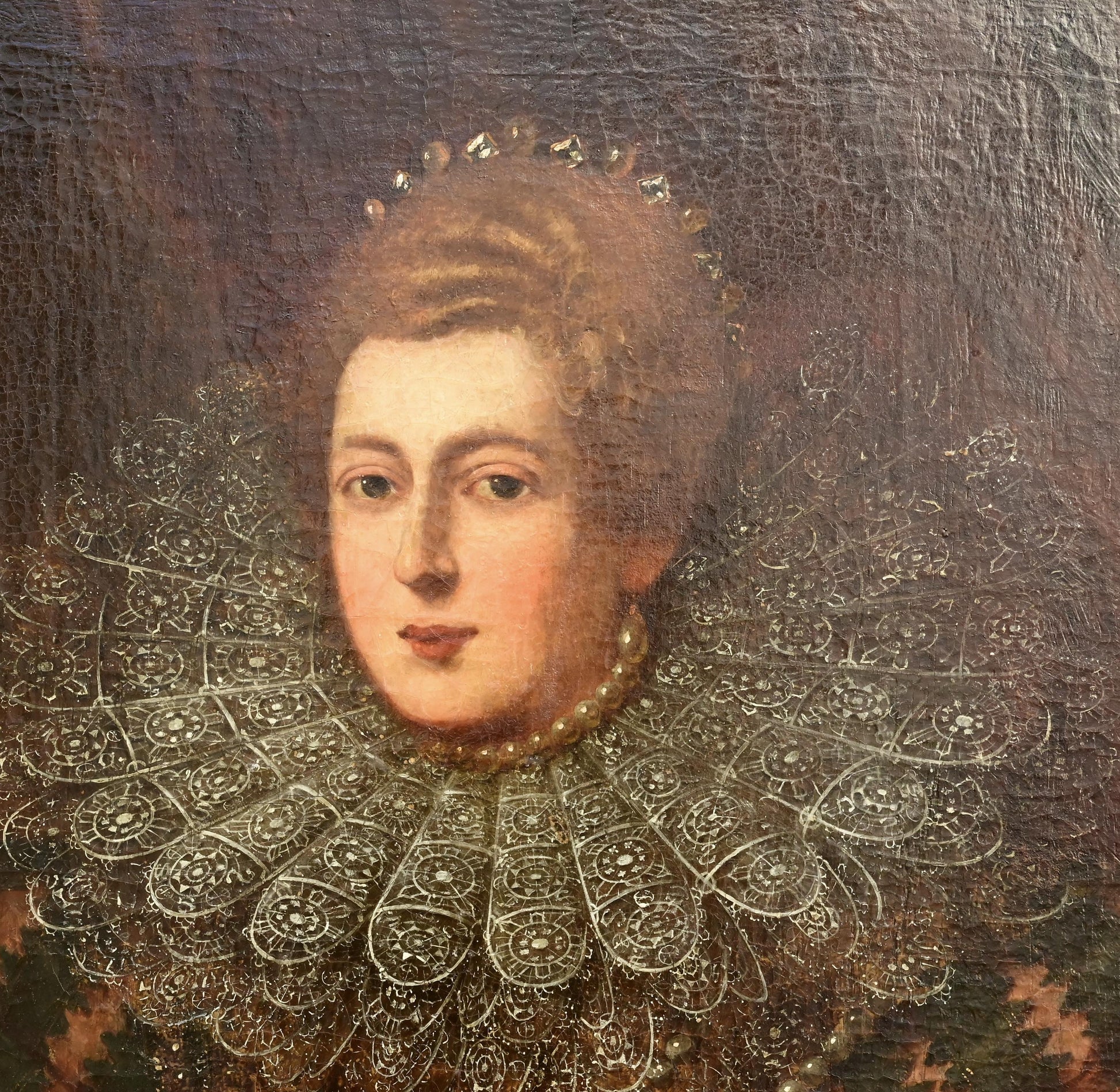 Portrait of a Noblewoman of the Habsburg Court – Oil on Canvas by Otto van Veen
