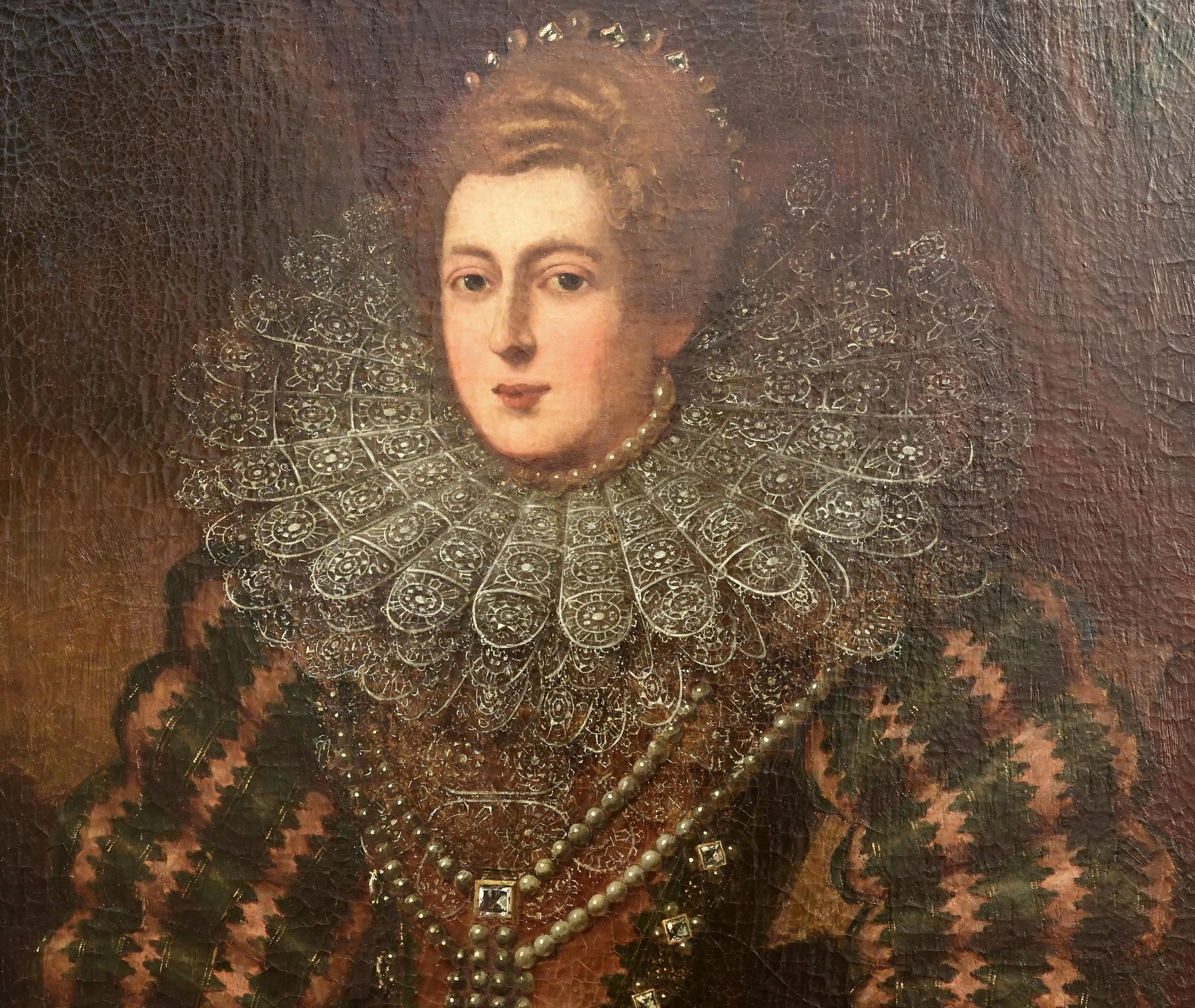 Portrait of a Noblewoman of the Habsburg Court – Oil on Canvas by Otto van Veen