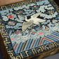 Antique Chinese Qing Dynasty Silk Embroidered Rank Badge Mounted in Tray