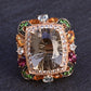 14K Rose Gold Levian Ring With Smokey Quartz Fine Beautiful Color Gemstones