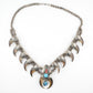 Navajo M. Tsosie Sterling Silver Necklace 125.26g Turquoise Coral Claw Naja