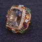 14K Rose Gold Levian Ring With Smokey Quartz Fine Beautiful Color Gemstones