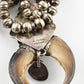 Navajo M. Tsosie Sterling Silver Necklace 125.26g Turquoise Coral Claw Naja