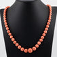 Antique Art Deco Japanese Momo Coral Necklace 50.18g 14K Gold Clasp 23¾"