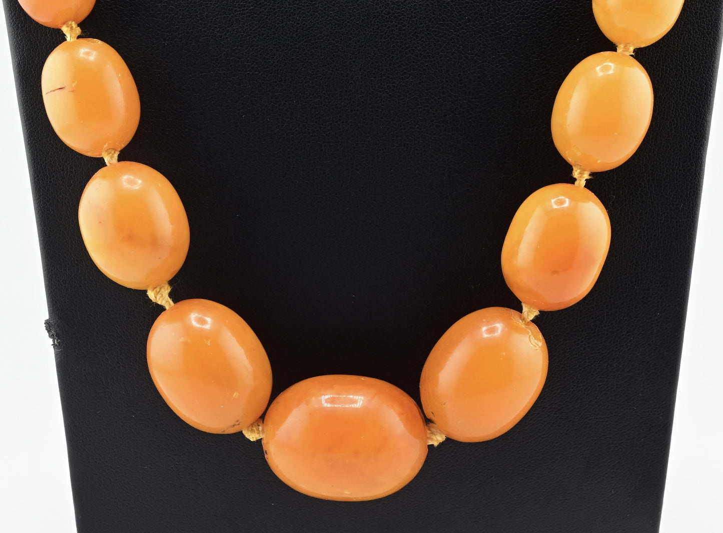Antique Butterscotch Baltic Amber Necklace 78.25g 31" Graduated Beads Natural