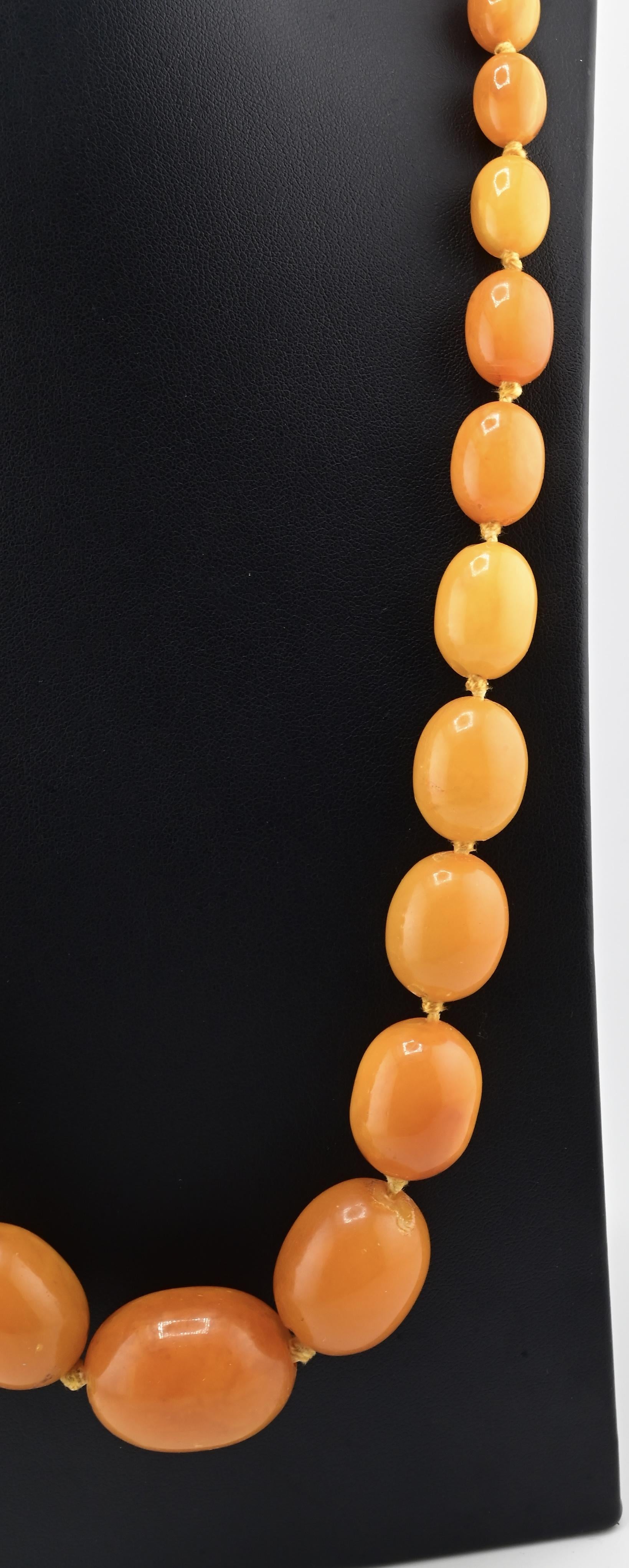Antique Butterscotch Baltic Amber Necklace 78.25g 31" Graduated Beads Natural