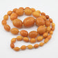 Antique Butterscotch Baltic Amber Necklace 78.25g 31" Graduated Beads Natural