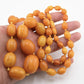 Antique Butterscotch Baltic Amber Necklace 78.25g 31" Graduated Beads Natural