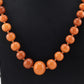 Vintage Baltic Amber Necklace 38.72g 27.5" Egg-Shaped Graduated Beads Natural