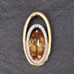 IGI Certified 14K Yellow Gold Pendant 4.40ct Oval Natural Citrine & Diamonds