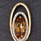 IGI Certified 14K Yellow Gold Pendant 4.40ct Oval Natural Citrine & Diamonds