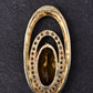 IGI Certified 14K Yellow Gold Pendant 4.40ct Oval Natural Citrine & Diamonds