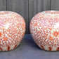 Pair of Antique Chinese Porcelain Ginger Jars – Red Floral Scroll Design