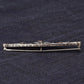 Art Deco Brooch in 14K White Gold with Blue Sapphire & Diamonds IGI Certified