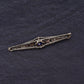 Art Deco Brooch in 14K White Gold with Blue Sapphire & Diamonds IGI Certified