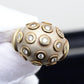 IGI Certified Diana Vincent 18K Gold Dome Diamond Ring Size 4 11.83 Grams