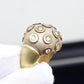 IGI Certified Diana Vincent 18K Gold Dome Diamond Ring Size 4 11.83 Grams