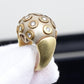 IGI Certified Diana Vincent 18K Gold Dome Diamond Ring Size 4 11.83 Grams