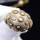 IGI Certified Diana Vincent 18K Gold Dome Diamond Ring Size 4 11.83 Grams