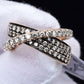 14K Pink Gold Le Vian Diamond Swirl Ring IGI Certified Ring Size 6.5
