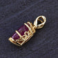 IGI Certified 14K Yellow Gold Pendant 4.50ct Natural Marquise-Cut Ruby