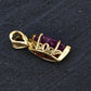 IGI Certified 14K Yellow Gold Pendant 4.50ct Natural Marquise-Cut Ruby