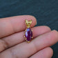 IGI Certified 14K Yellow Gold Pendant 4.50ct Natural Marquise-Cut Ruby