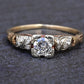 14K Multi-Color Gold Diamond Ring IGI Certified Ring Size 5.75